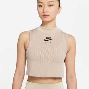Nike Women's Beige Cropped Tank Top